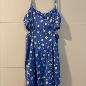 Zara Floral Blue and Cream Top